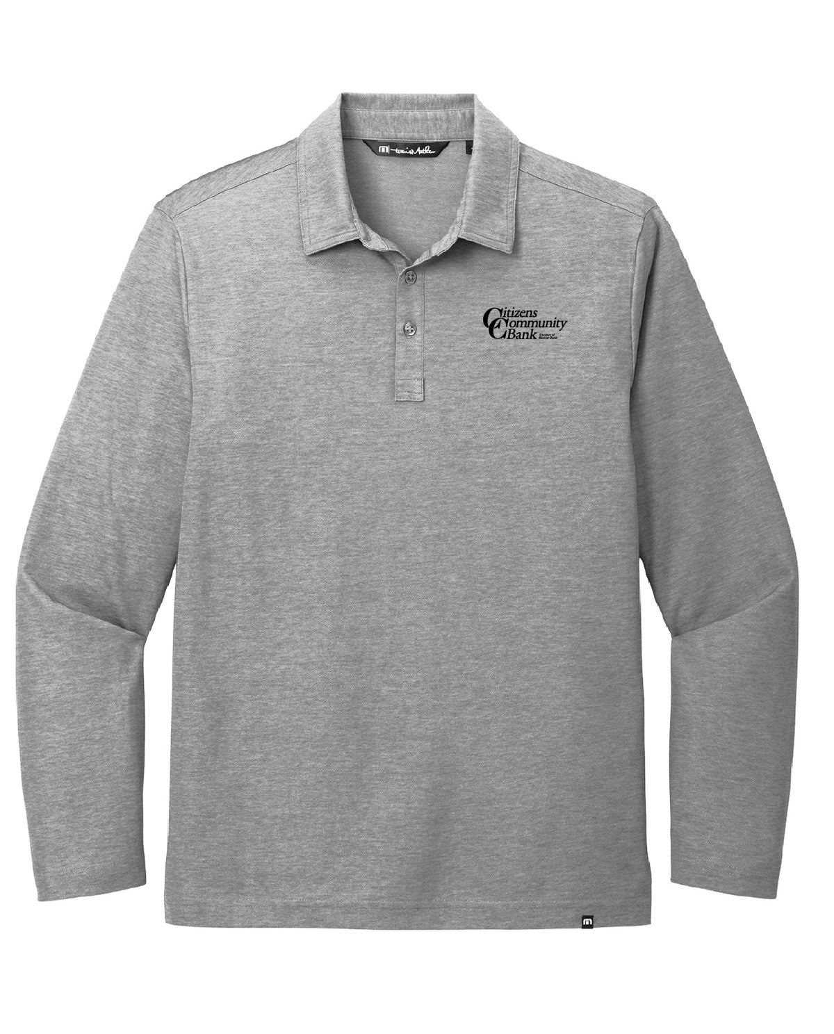 Citizens Community Bank - Tier 1 - Embroidered - TravisMathew Men's Oceanside Heather Long Sleeve Polo - TM1MZ343