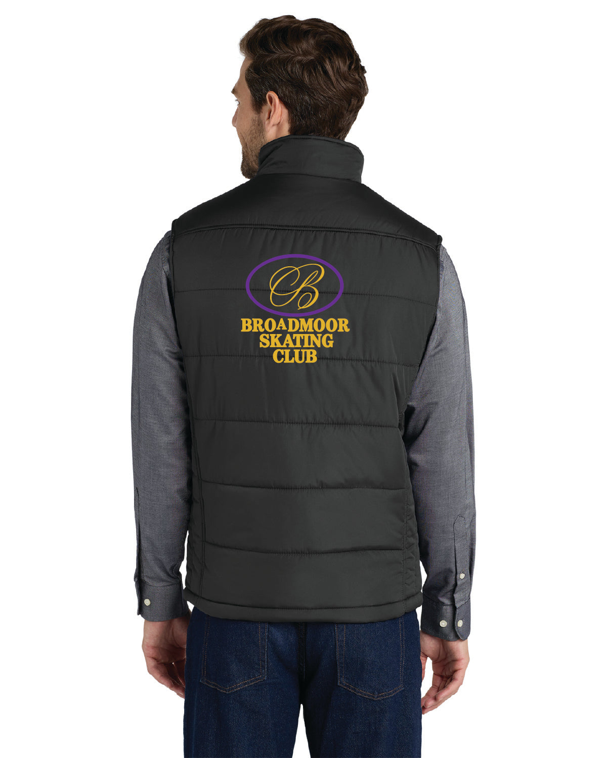 Broadmoor Skating - Embroidered - Front Pocket and Back Logo - Men’s Puff VEST J709