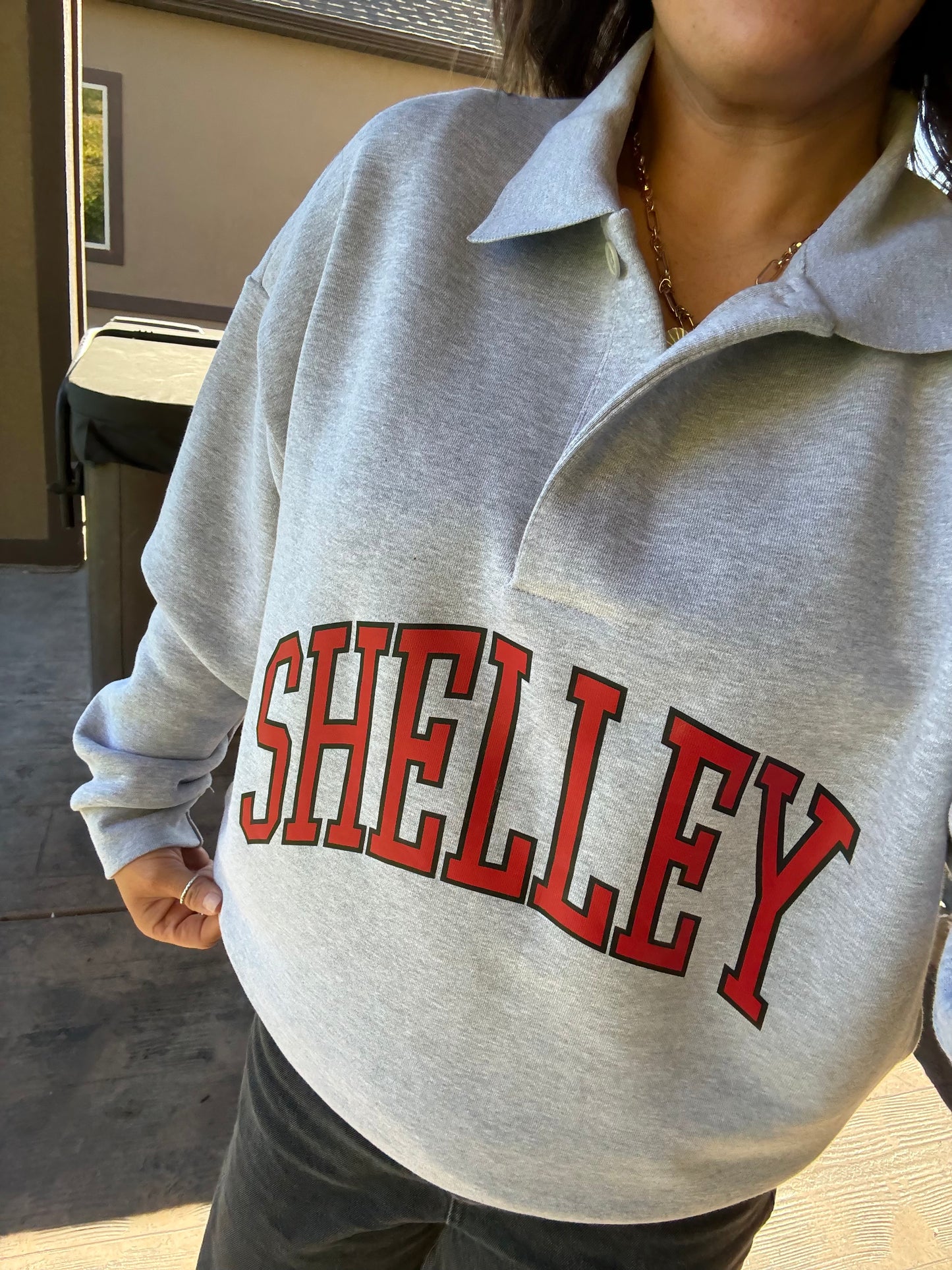 Shelley High School x VAST Apparel - SHELLEY (Arched) - Lane Seven - Element Polo Collar Crewneck - LS24012