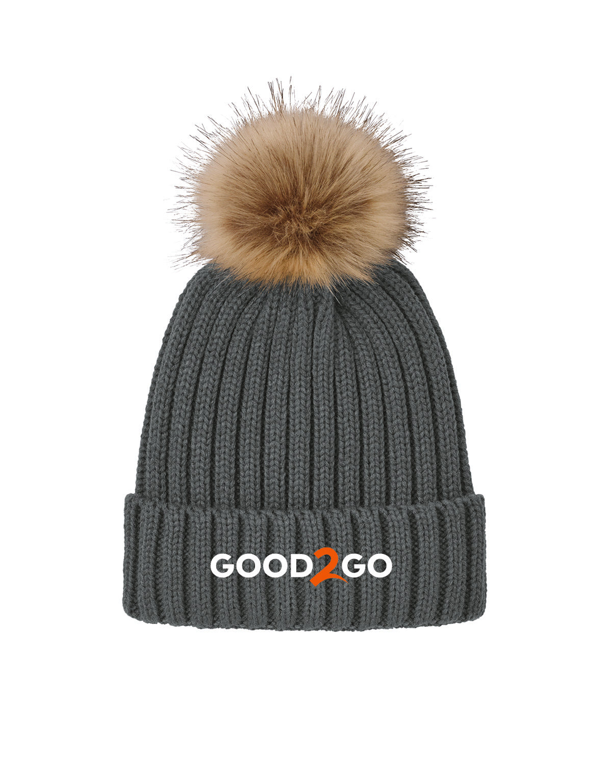 Good2Go - Embroidered - Port Authority Faux Fur Pom Beanie - C990