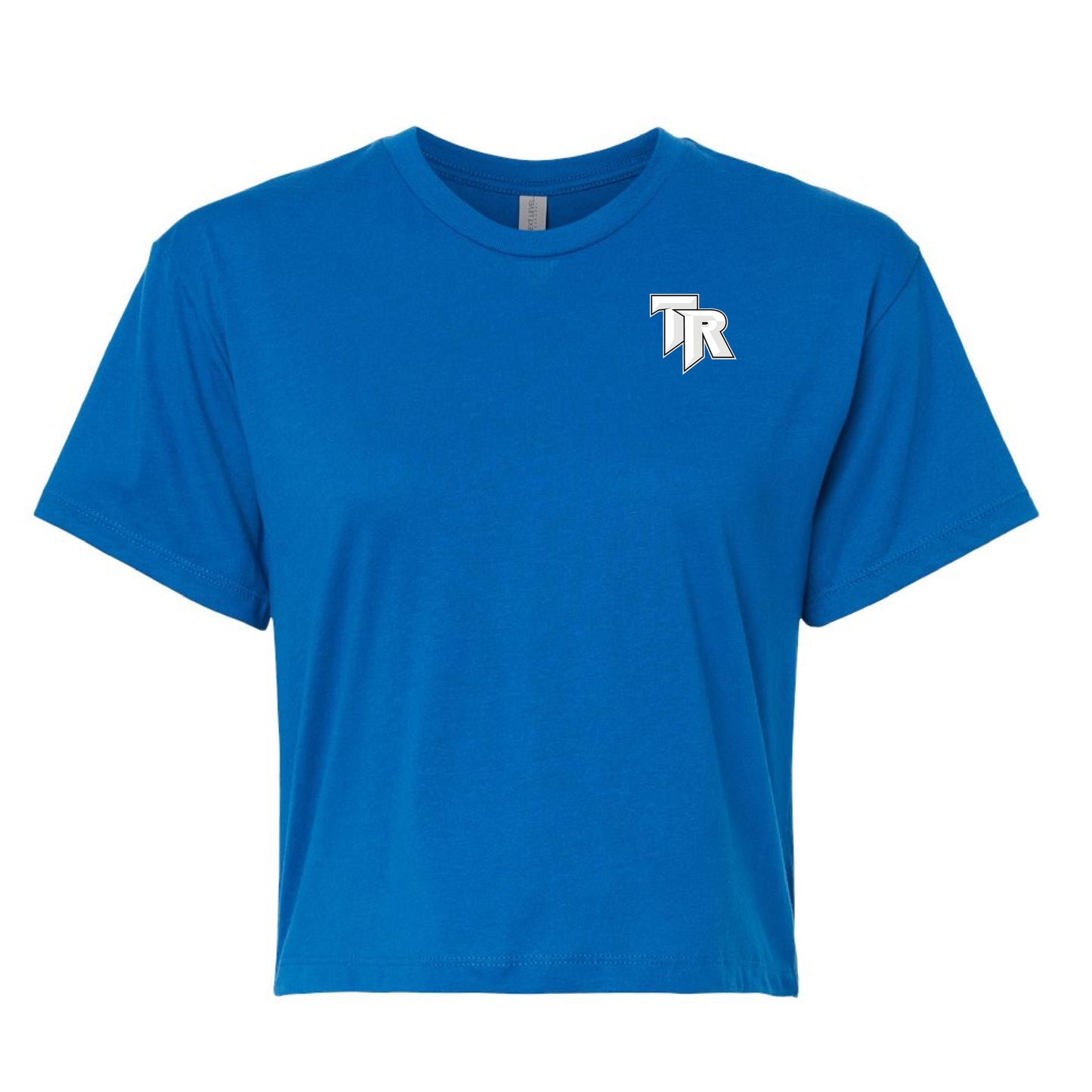 Thunder Ridge Football - On Game Days We Wear Blue - Royal Blue Next Level Crop Tee