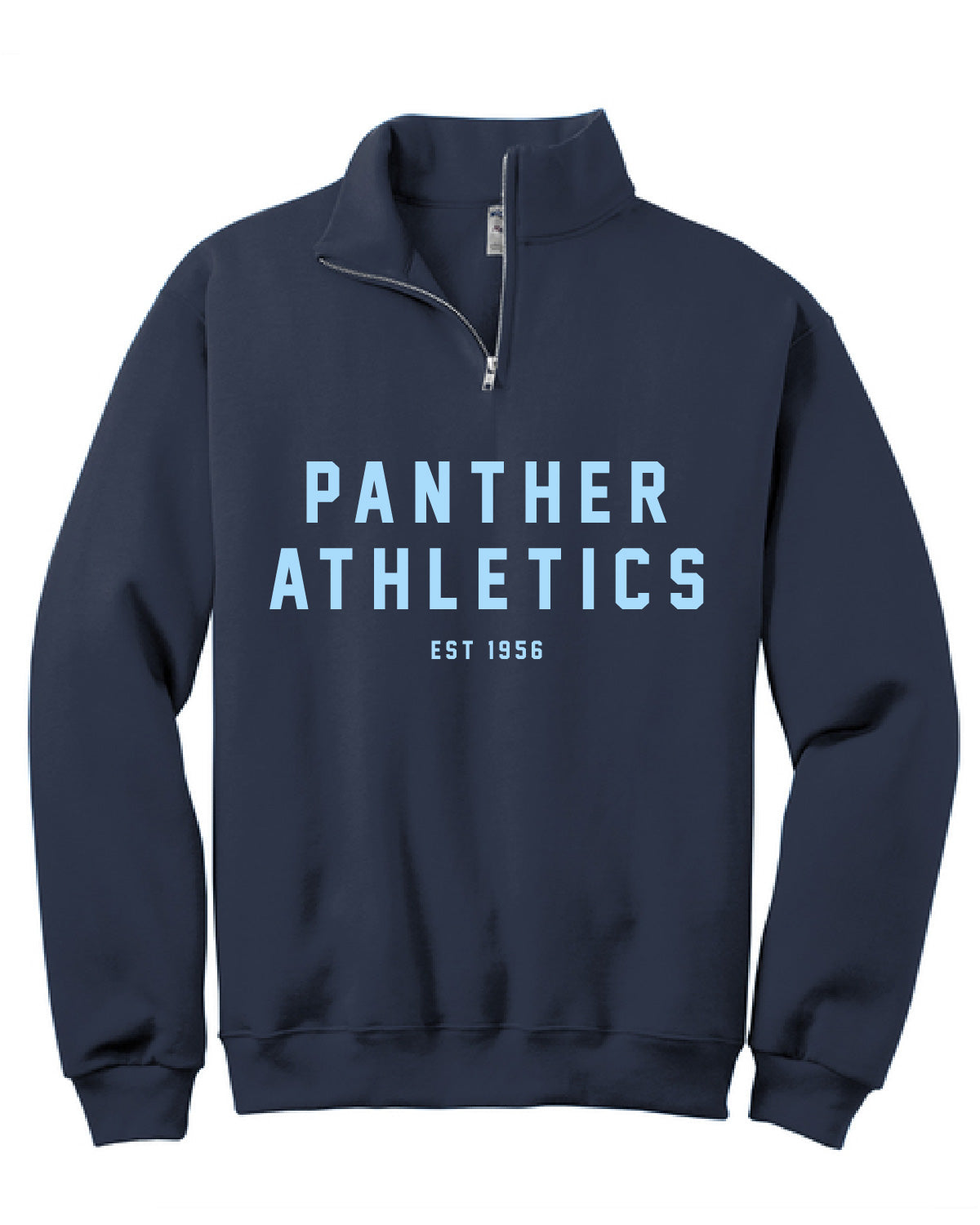 West Jefferson High School x VAST Apparel - 995M Quarter Zip Fleece - Navy - Panther Athletics Est 1956