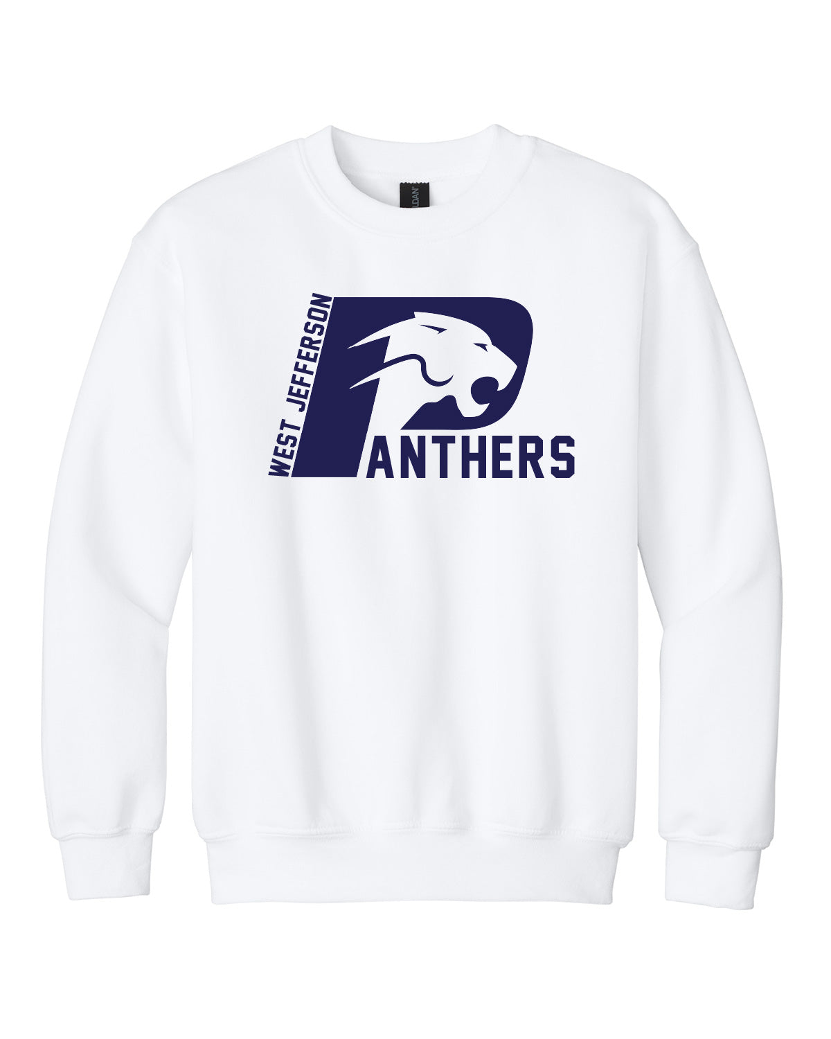 West Jefferson High School x VAST Apparel - Youth Gildan Crewneck - West Jefferson Panthers Full Print Front