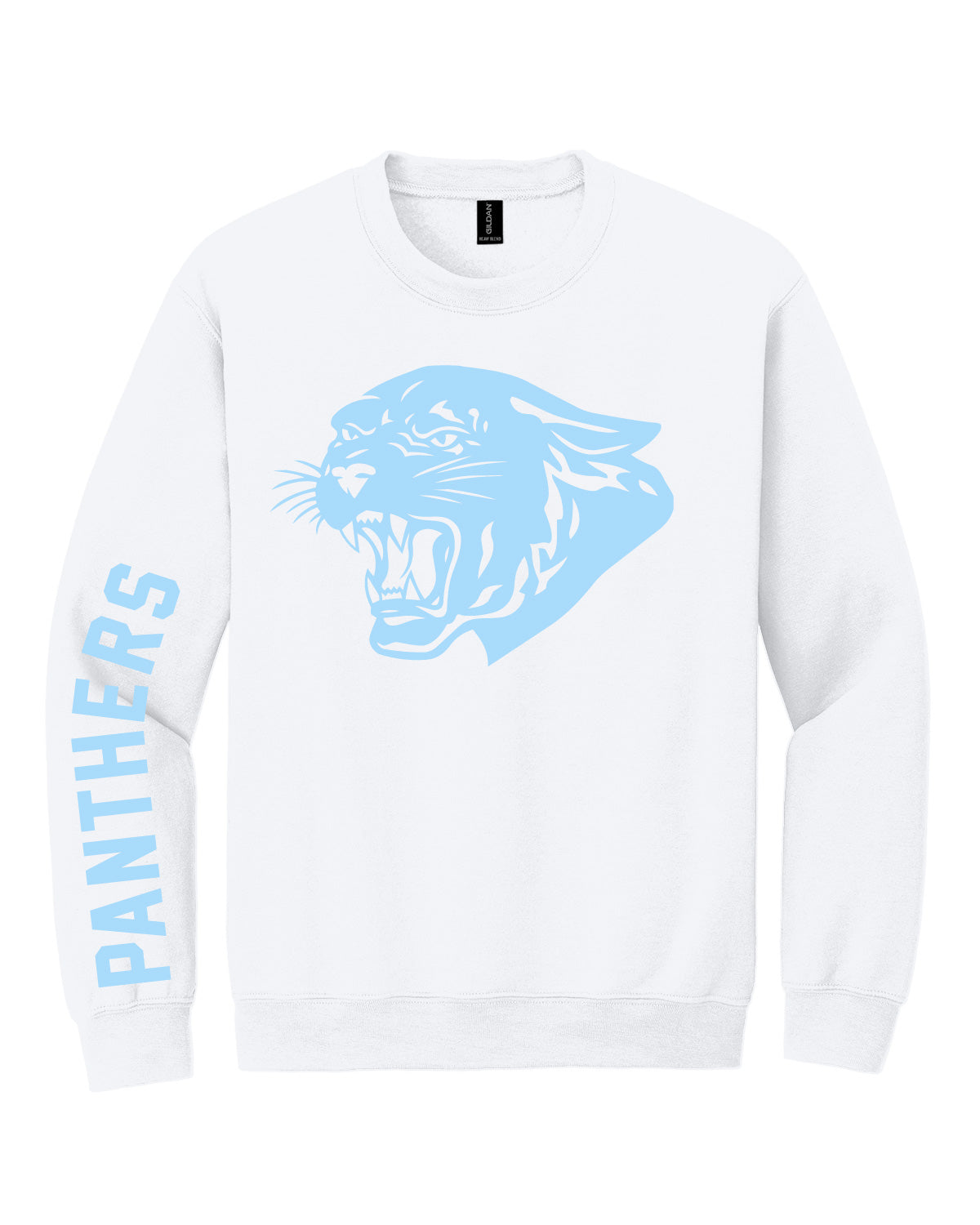 West Jefferson High School x VAST Apparel - Basic Fleece Crewneck - Panthers Sleeve and Panther Front