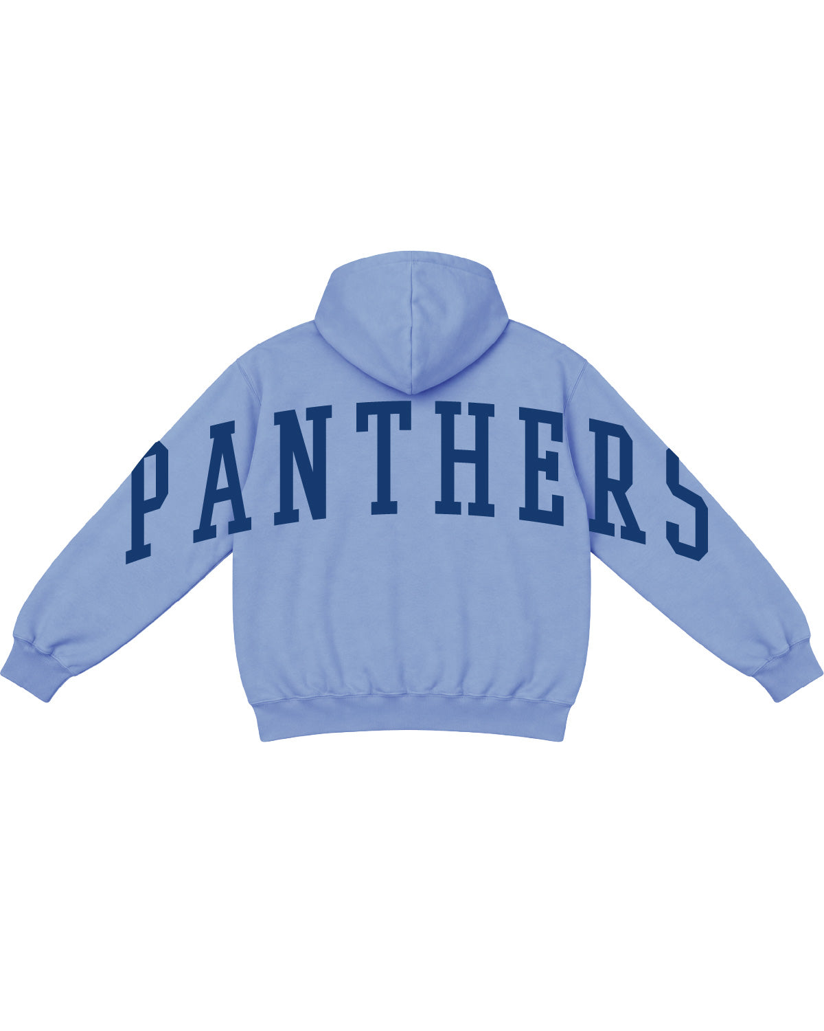 West Jefferson High School x VAST Apparel - 18600 - Carolina Blue Zip Up - Panther front - Oversized PANTHERS back