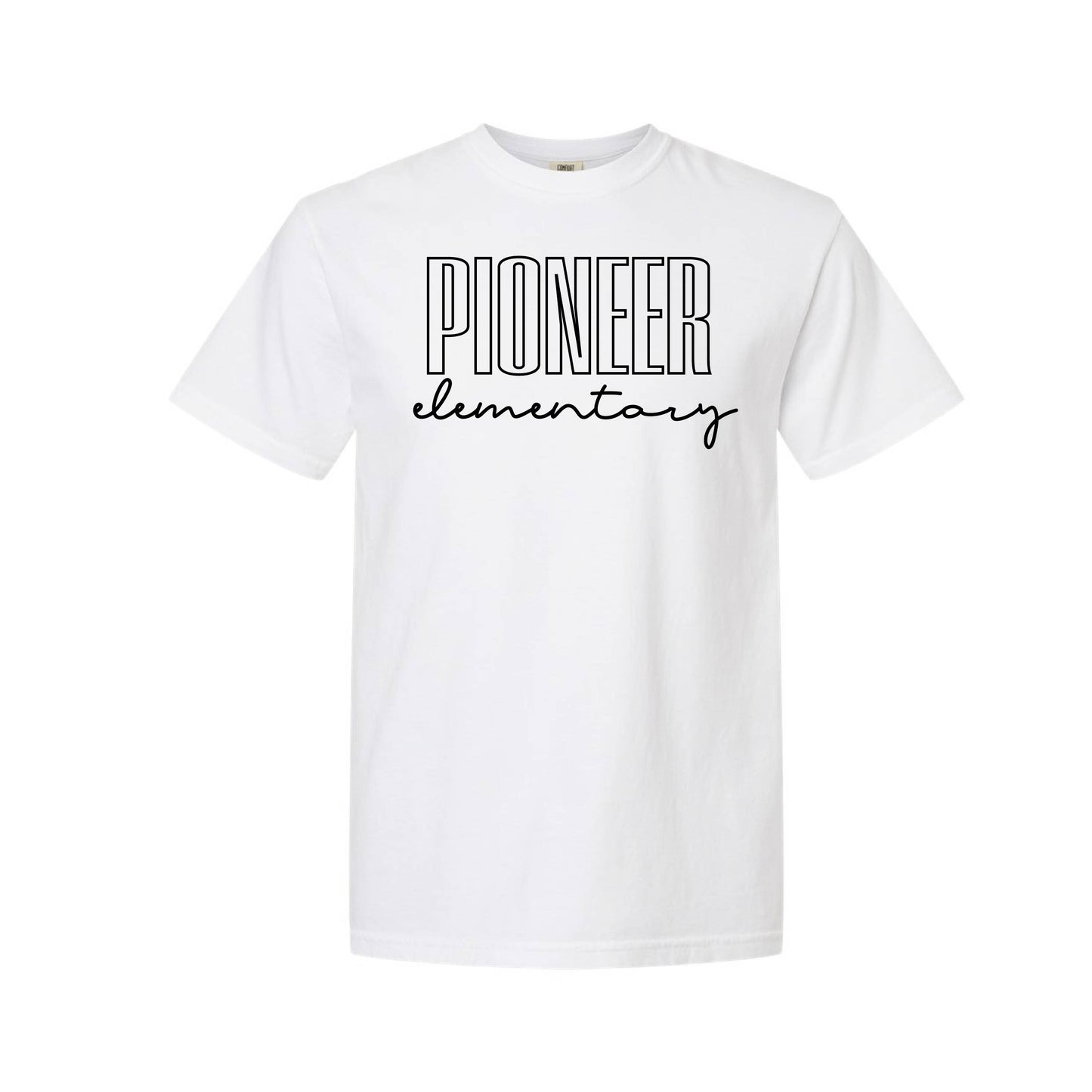 Pioneer Elementary - Outline - Comfort Colors Tee