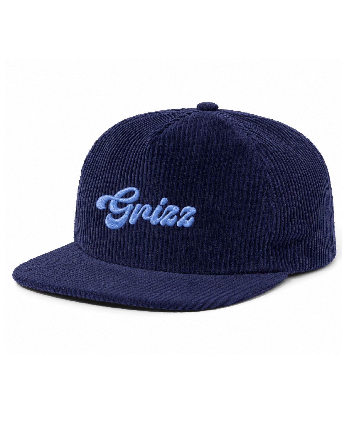 Skyline High School - Embroidered Design - Corduroy Field Trip Hat - Navy w/ Embroidered Grizz (Cursive)