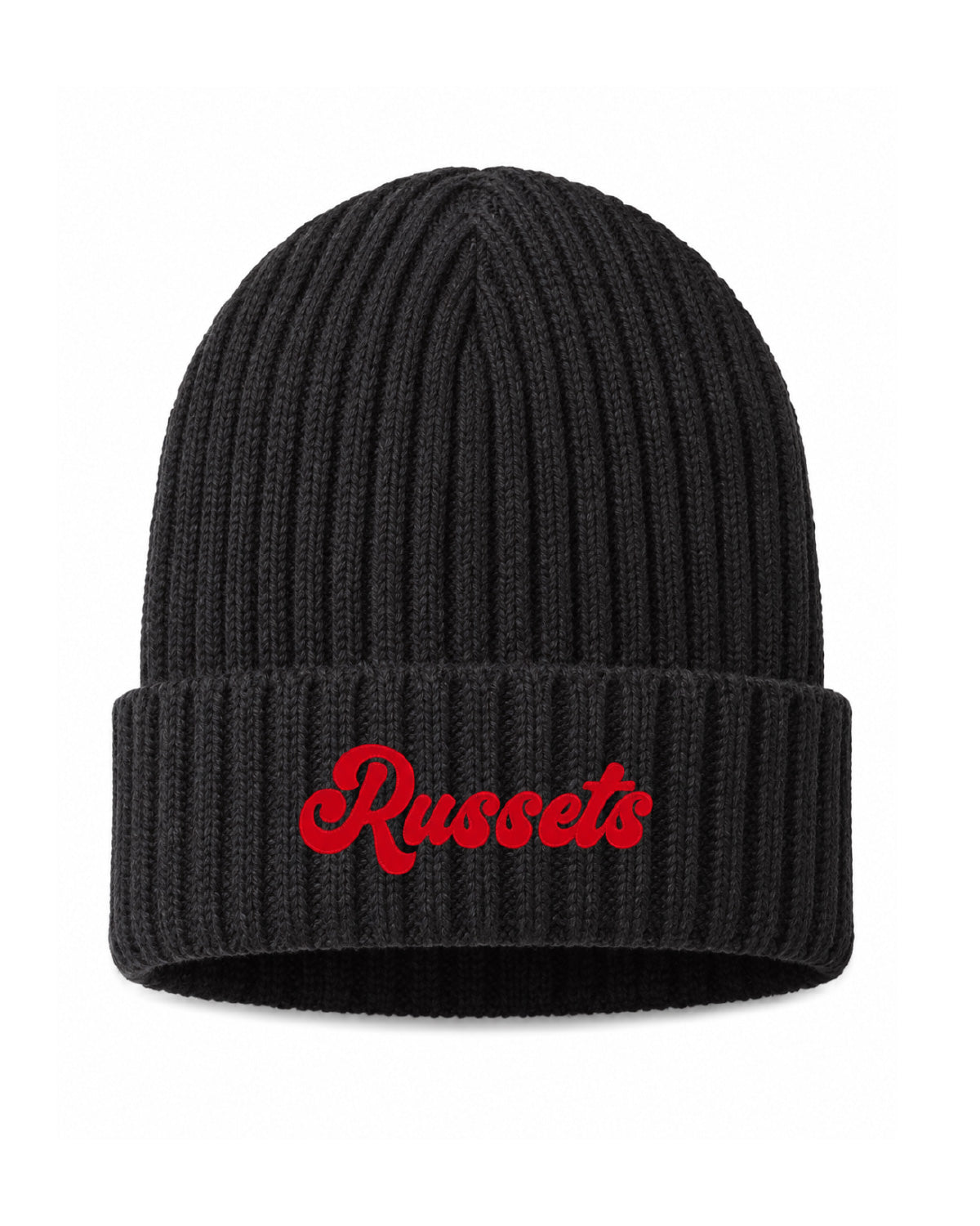 Shelley High School x VAST Apparel - Russets - Black Embroidered Beanie - Atlantis Headwear Cable Knit Cuffed Beanie