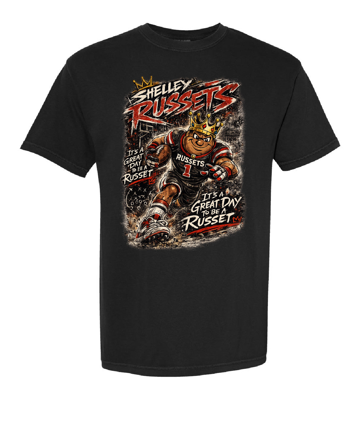 Shelley High School x VAST Apparel - Comfort Colors Tee - SHELLEY RUSSETS DTG Print