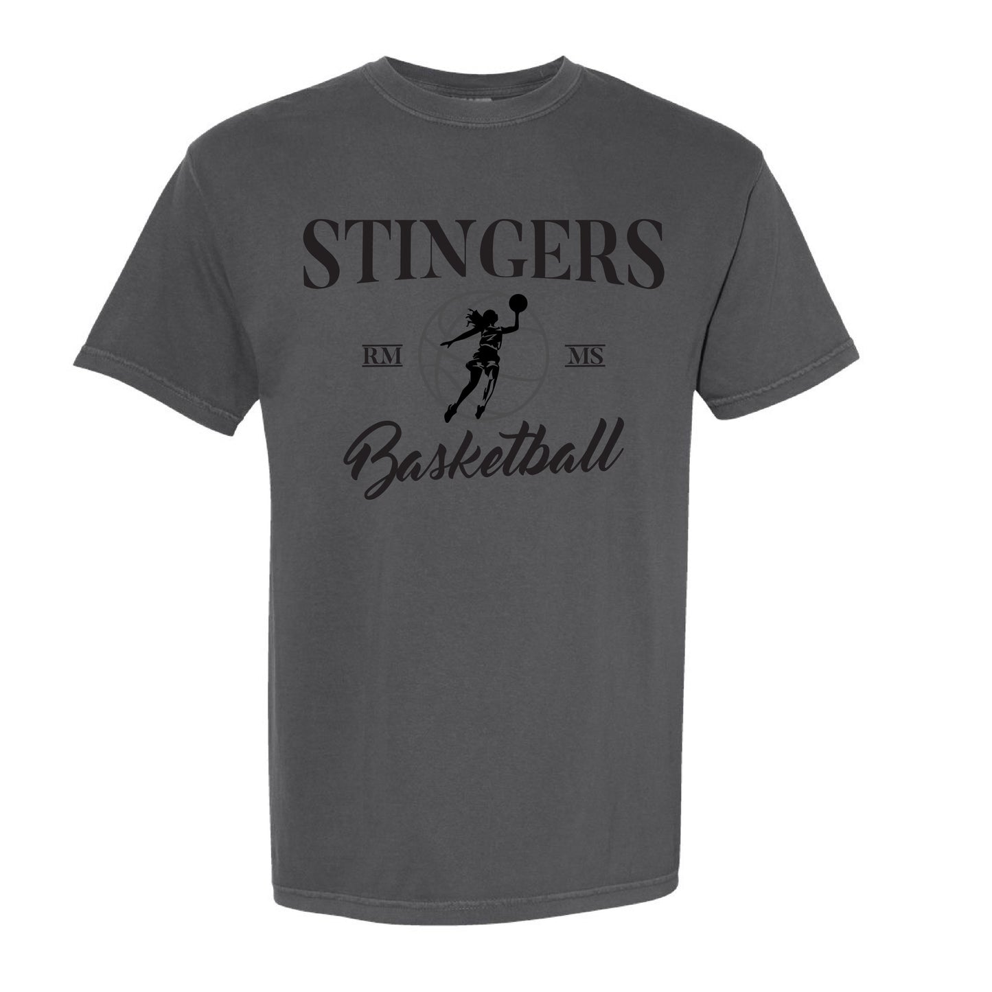 Stingers Basketball GIRL PLAYER Ball - Comfort Colors Tee