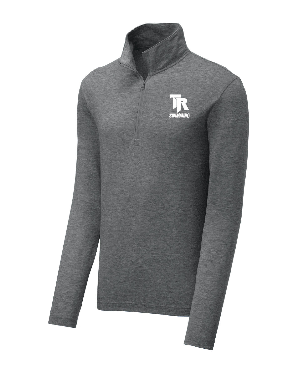 Thunder Ridge Swimming - Embroidered - Sport Tek Posi-Charge Tri Blend Wicking 1/4-zip - ST407
