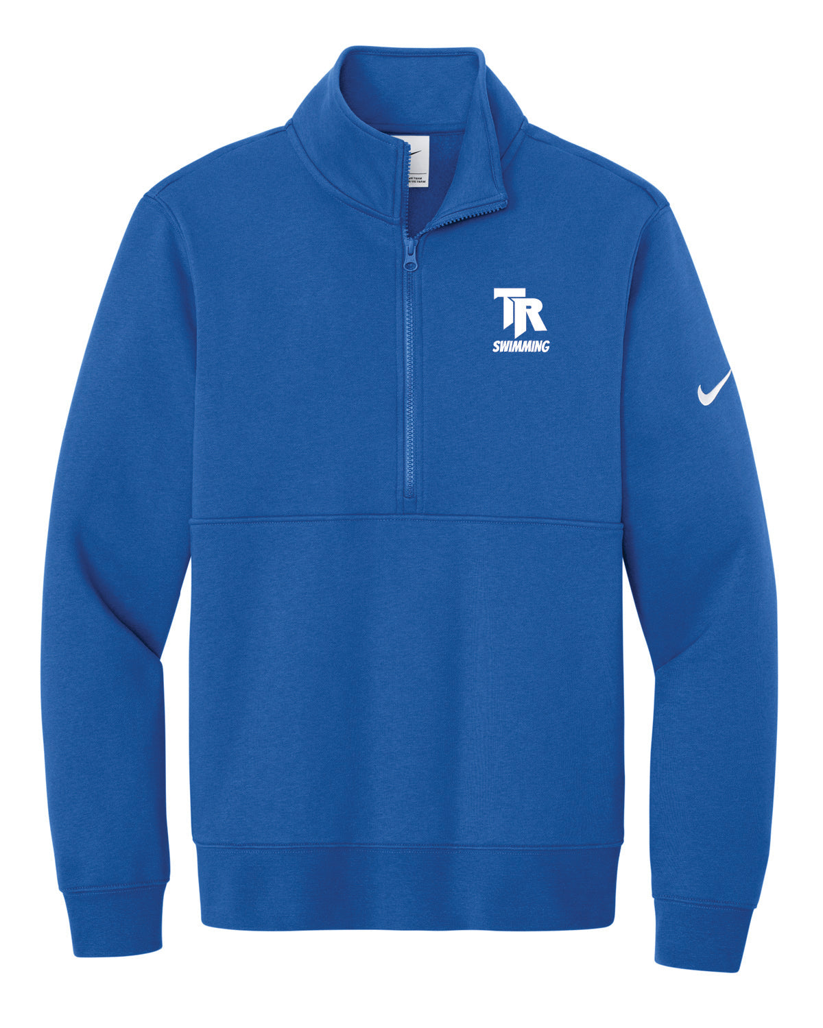 Thunder Ridge Swimming - Embroidered - Nike Club Fleece Sleeve Swoosh 1/2-Zip - NKDX6718