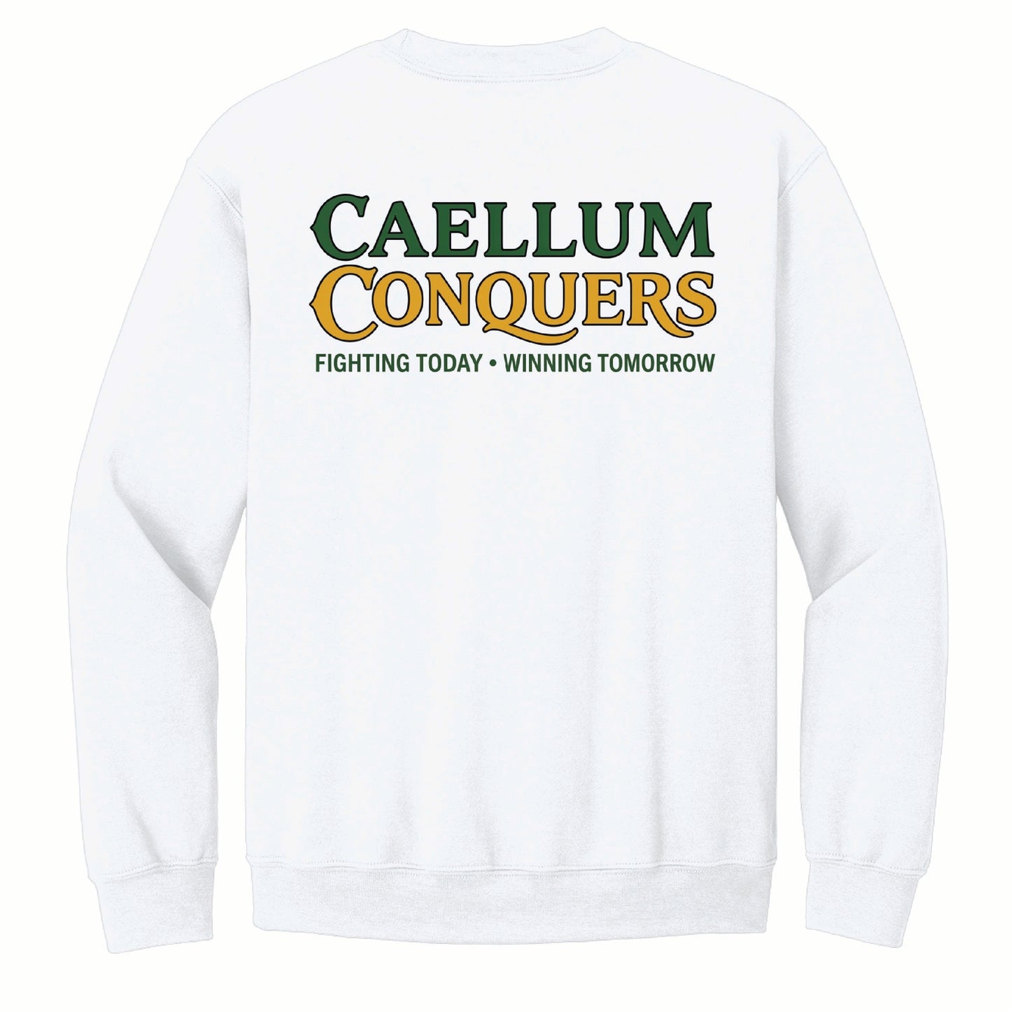 Calleum Conquers - Gildan Basic Fleece Crewneck - 18000 - Pocket Front & Back