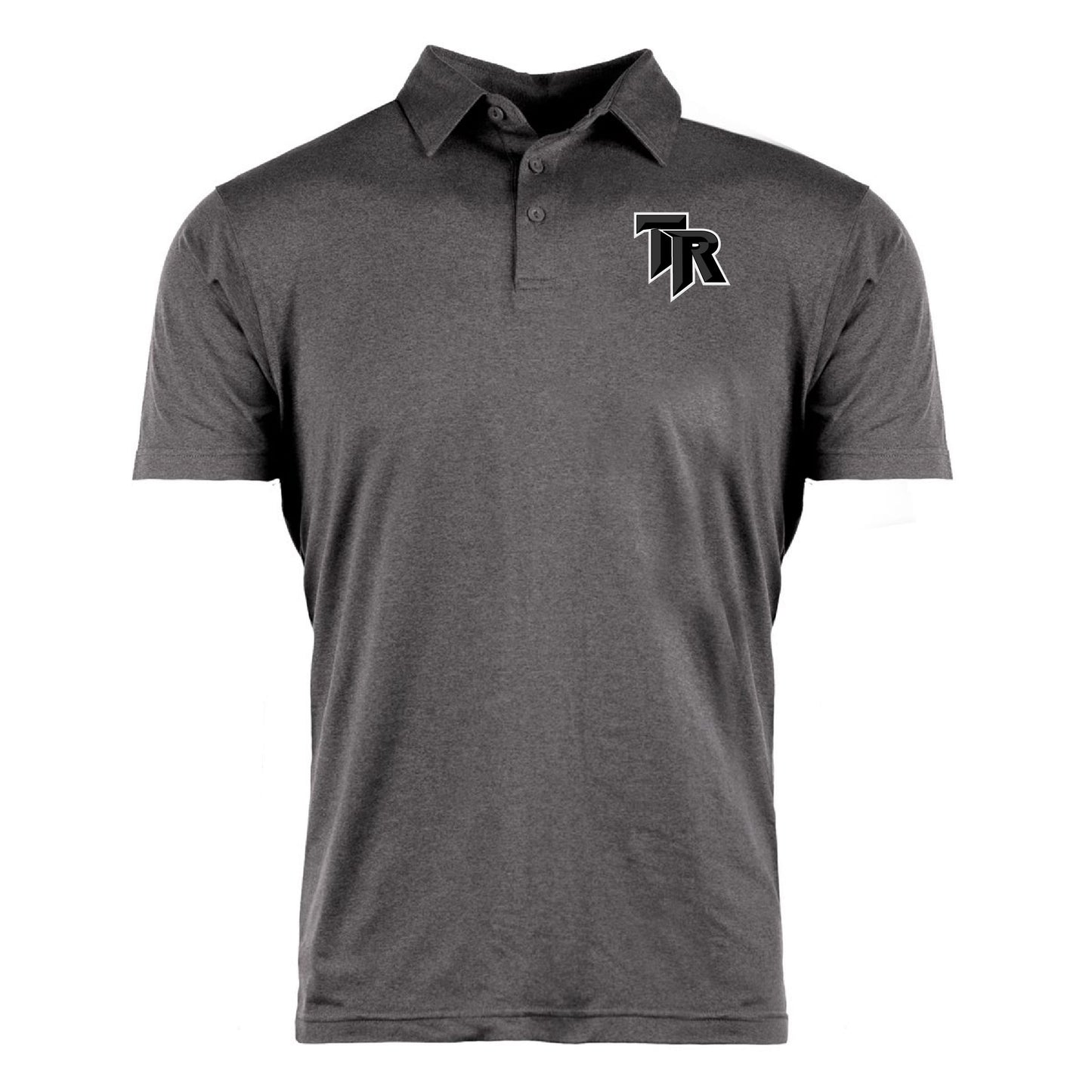 Thunder Ridge Football - Black TR - Heather Charcoal Polo