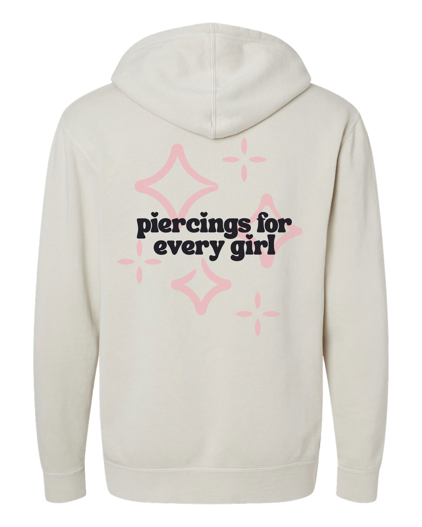Embroidered Drop Piercing - Piercings For Every Girl - Pigment Hoodie
