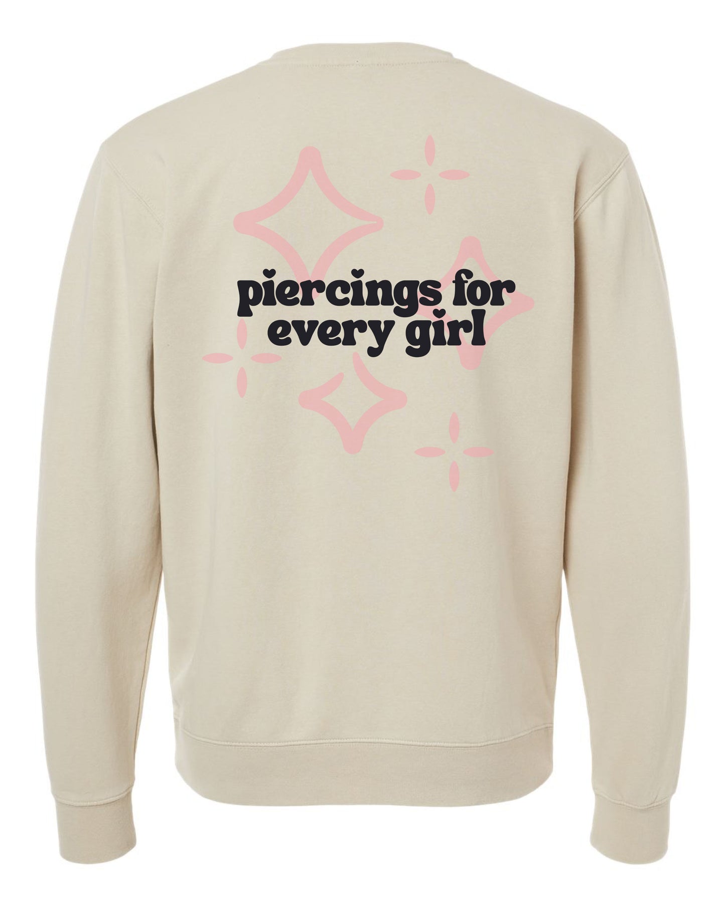 Embroidered Drop Piercing - Piercings For Every Girl - Pigment Crewneck