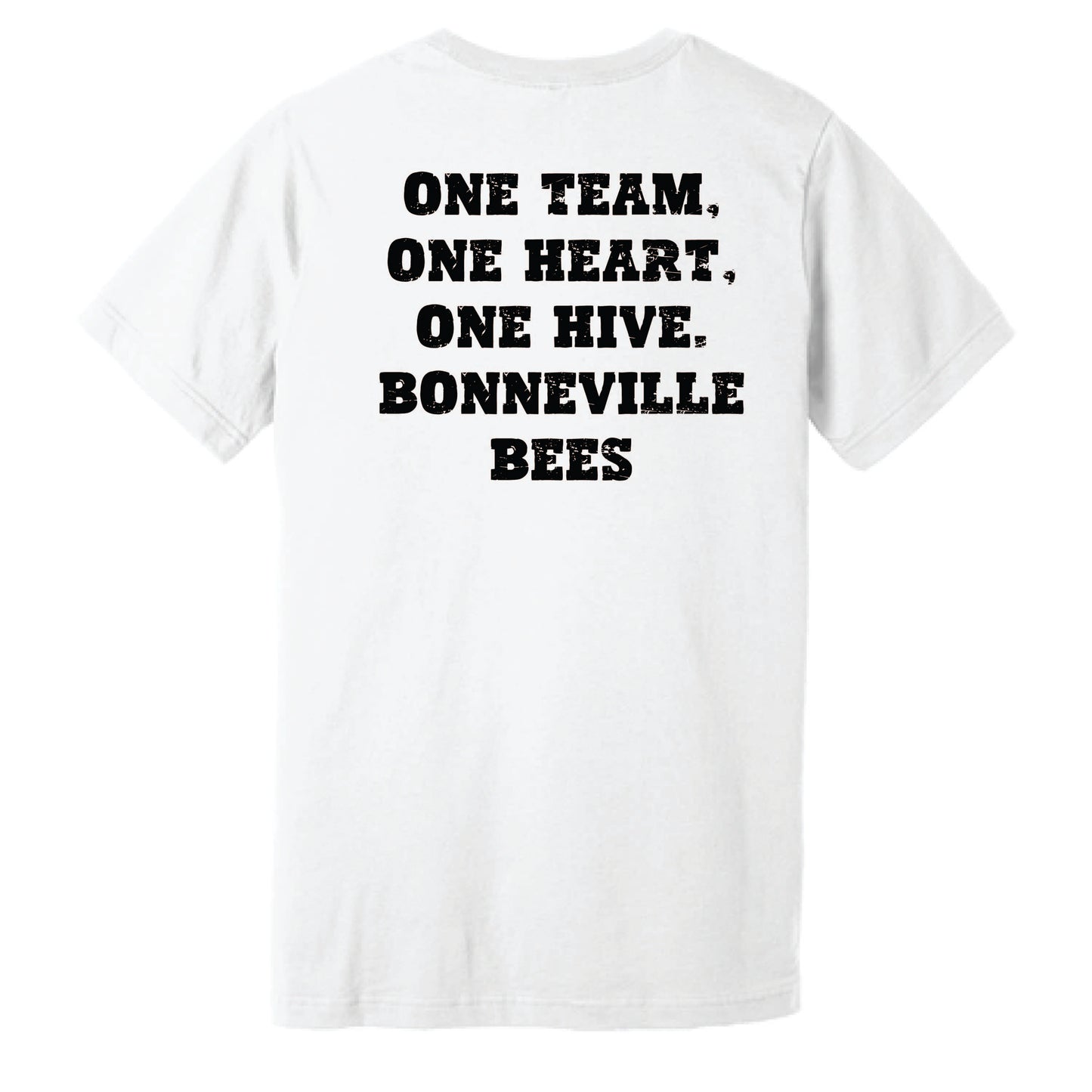 Bonneville Soccer Fan Gear - One Team, One Heart - Bella Canvas Tee