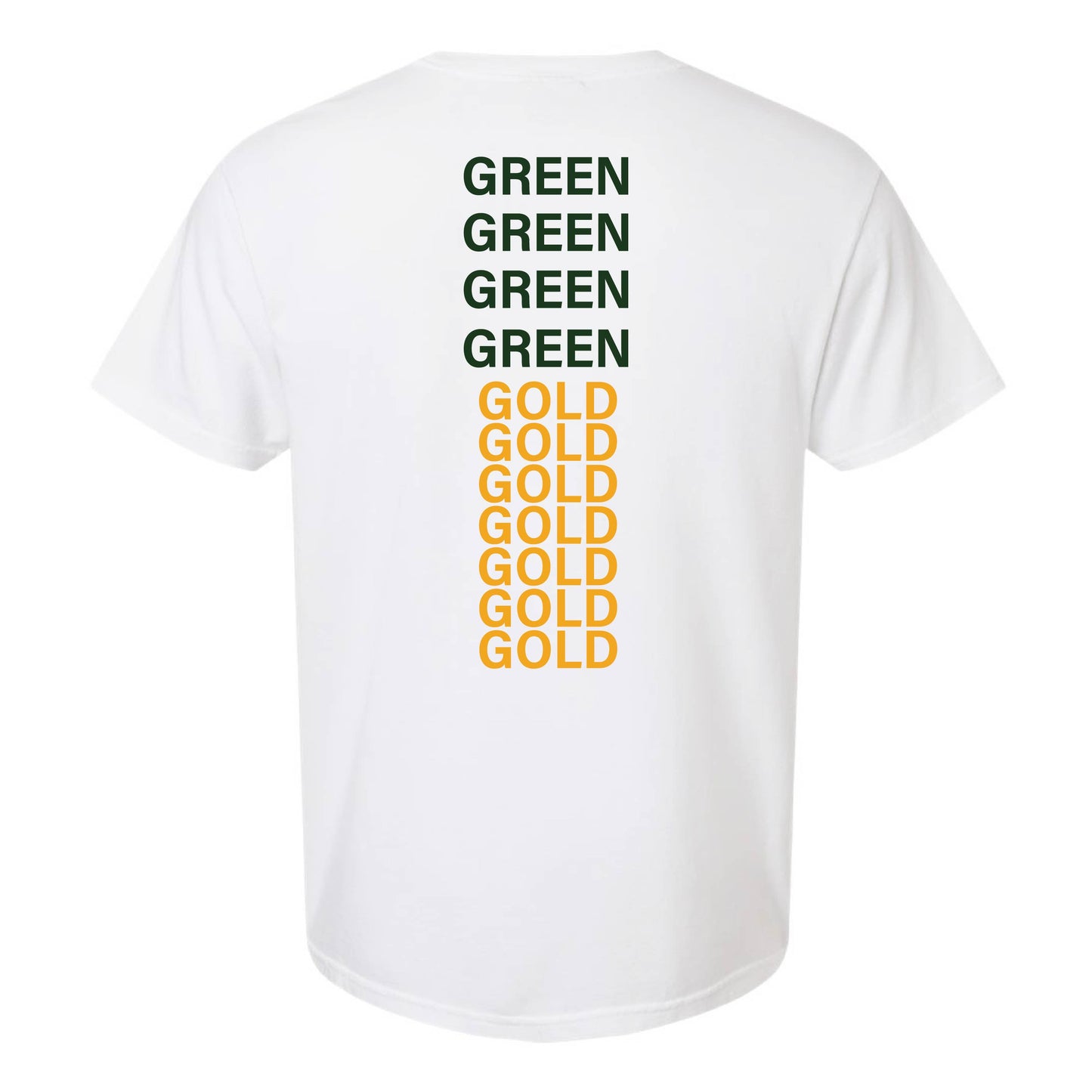 Bonneville B - Green/Gold Chant (f&b and sd) - Comfort Colors Tee