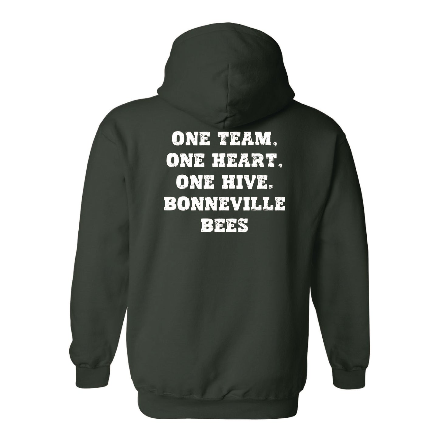 Bonneville Soccer Fan Gear - One Team, One Heart - Gildan Hoodie