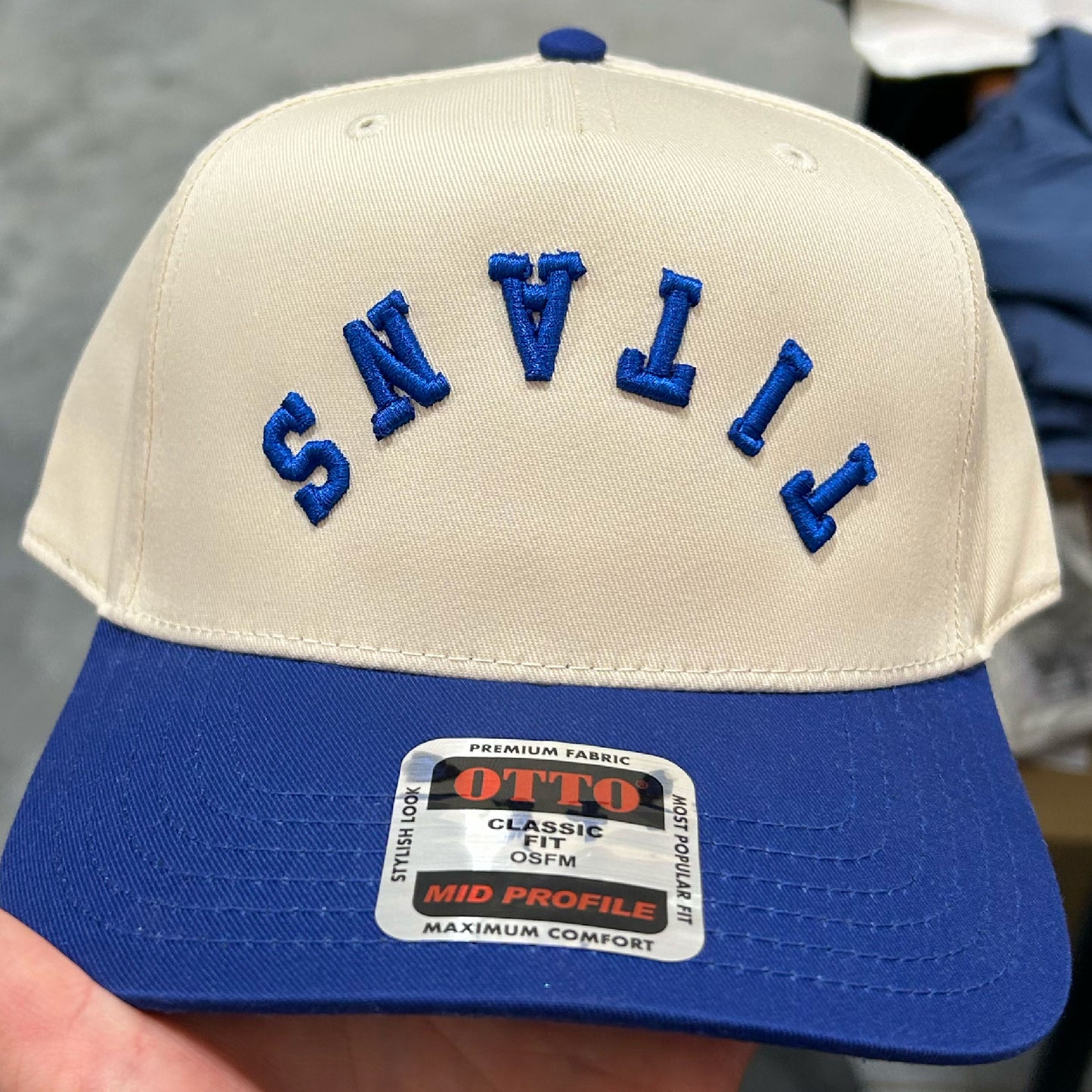 Thunder Ridge Football - Puff Embroidery Upside Down TITANS - Otto 5-panel hat