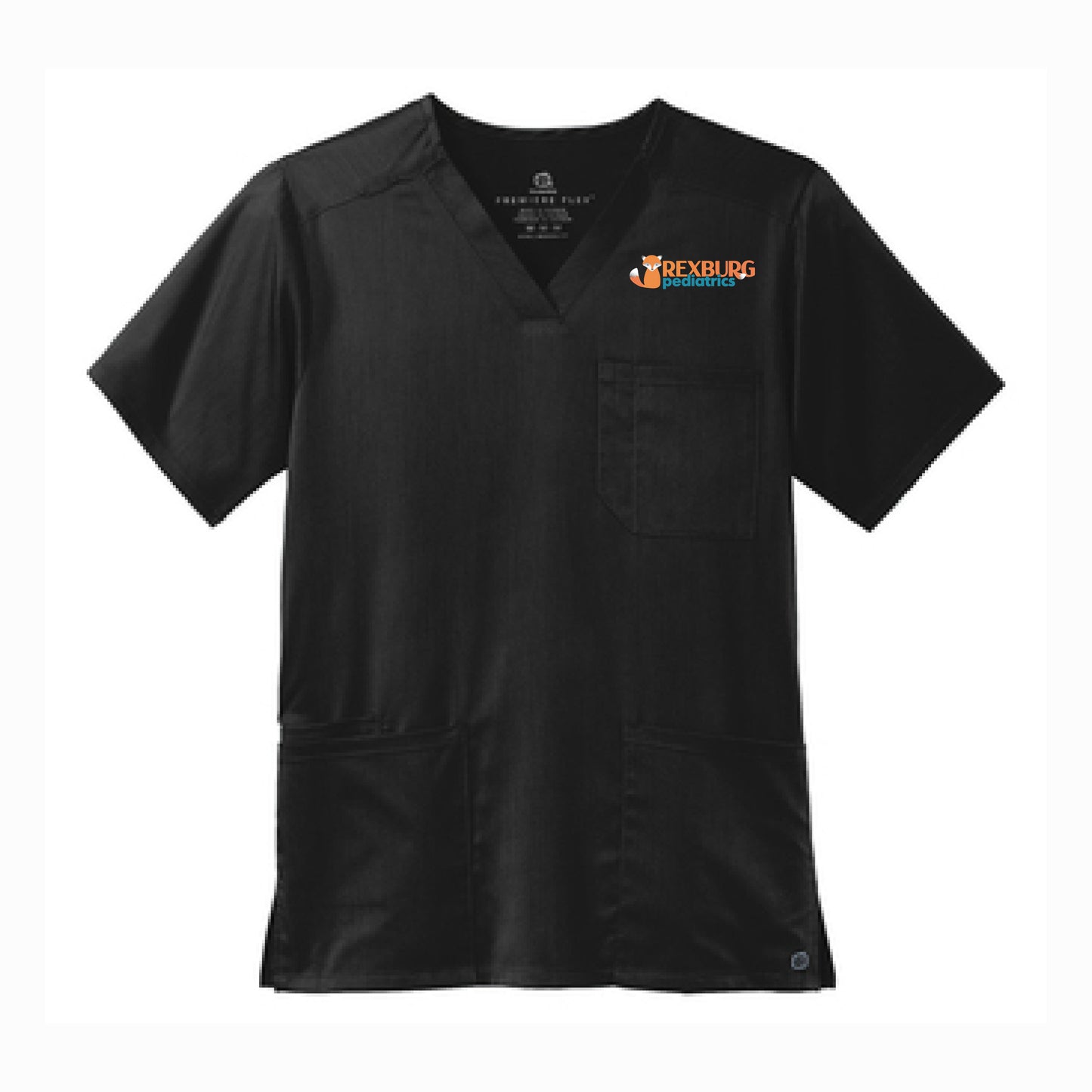 Rexburg Pediatrics (pocket) - PREMIUM Scrubs Men's Premiere Flex V-neck Top