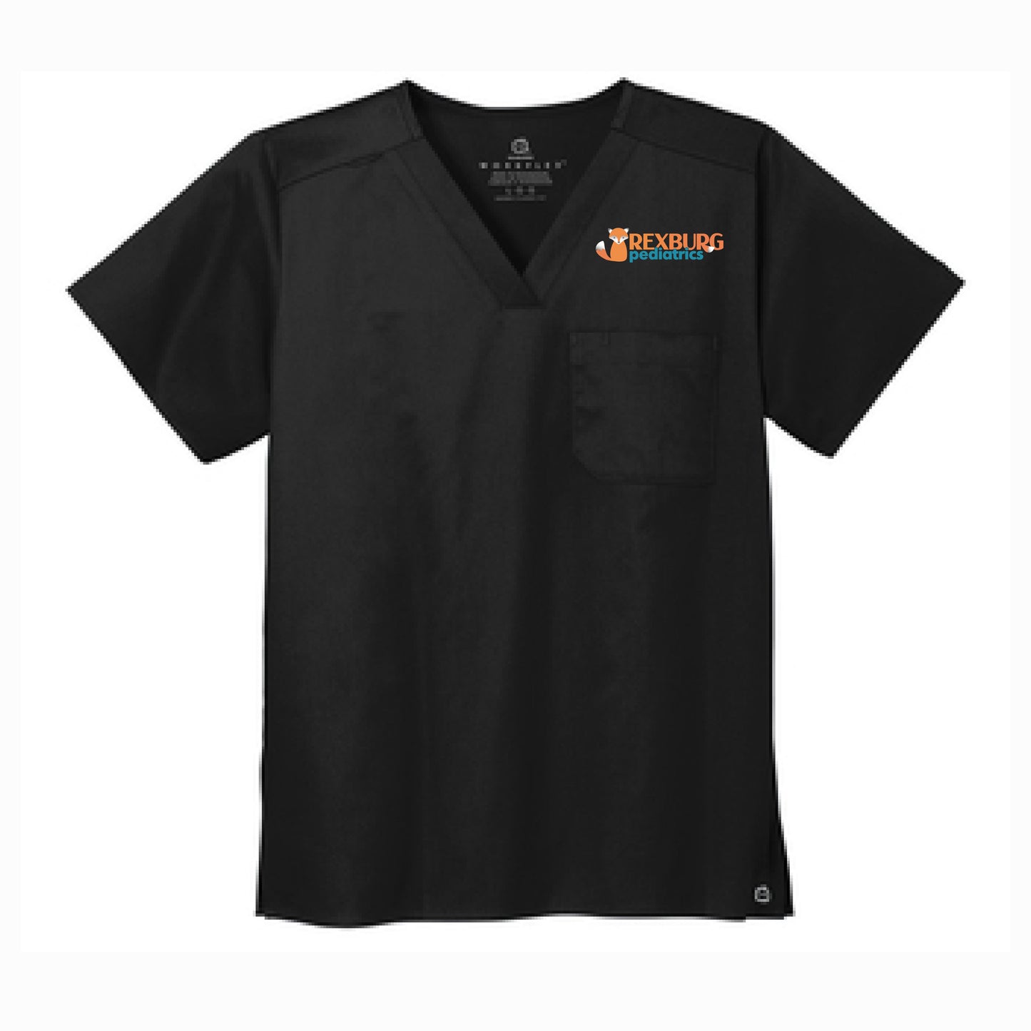 Rexburg Pediatrics (pocket) - Standard Scrubs Unisex WorkFlex Chest Pocket V-neck Top