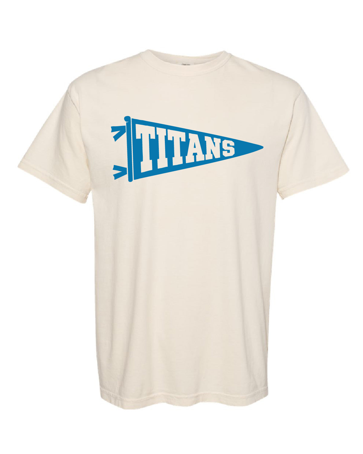 Thunder High School x VAST Apparel - Comfort Colors Tee - Titans Pennant Flag - Full Size Print