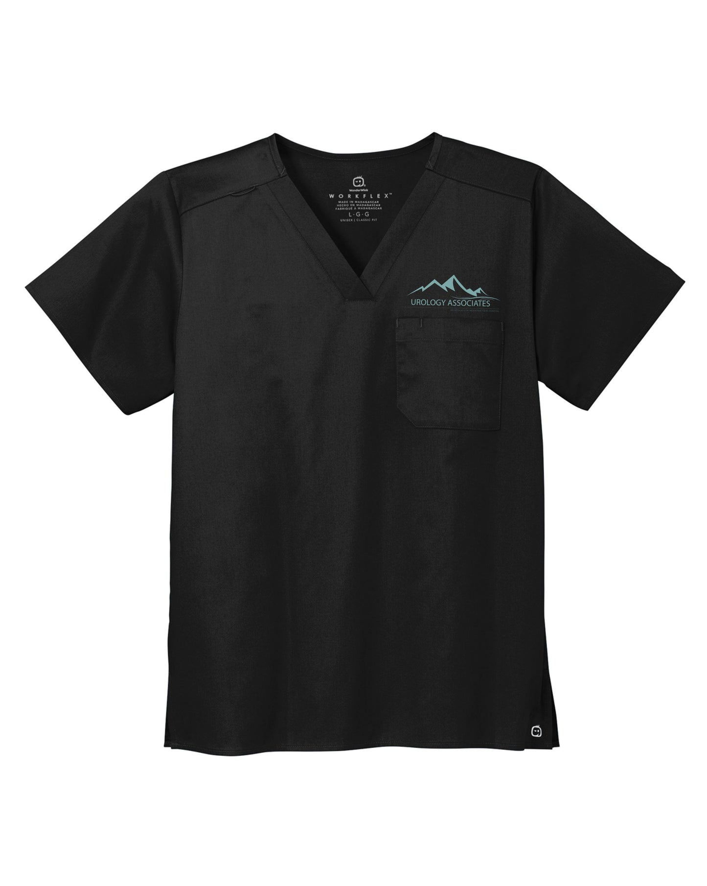 Urology Associates - Standard Scrubs Unisex WorkFlex Chest Pocket V-neck Top