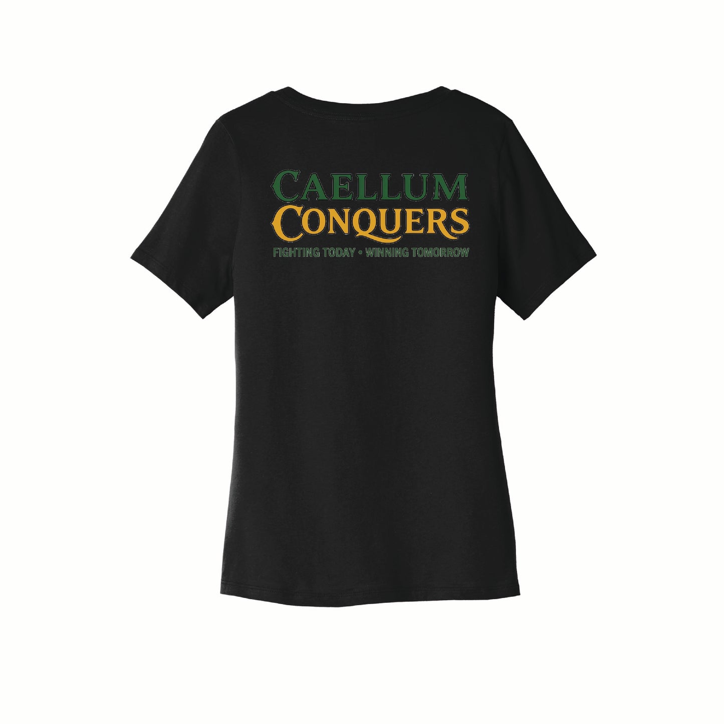 Caellum Conquers - Bella Canvas V Neck - BC6405 - Pocket Front & Back