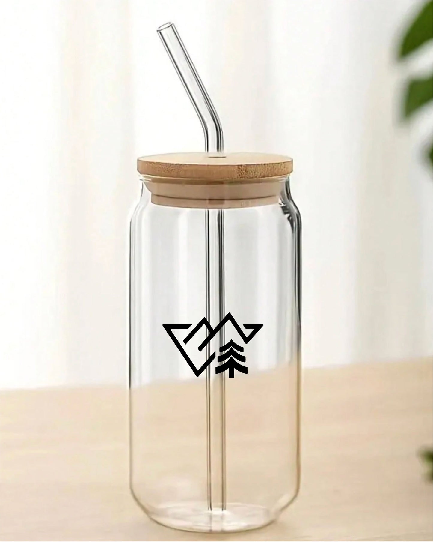 Westmark Credit Union - Glass Cup with Bamboo Lid and Glass Straw