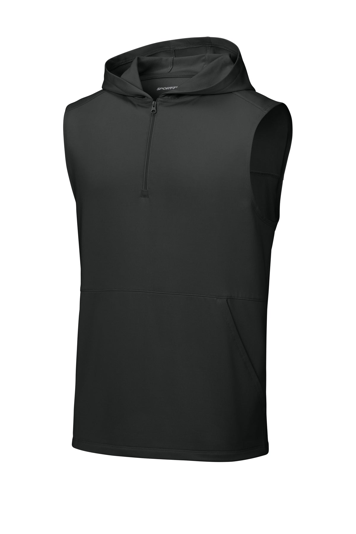Sport-Tek Stretch Sleeveless Hooded 1/4-Zip - ST858