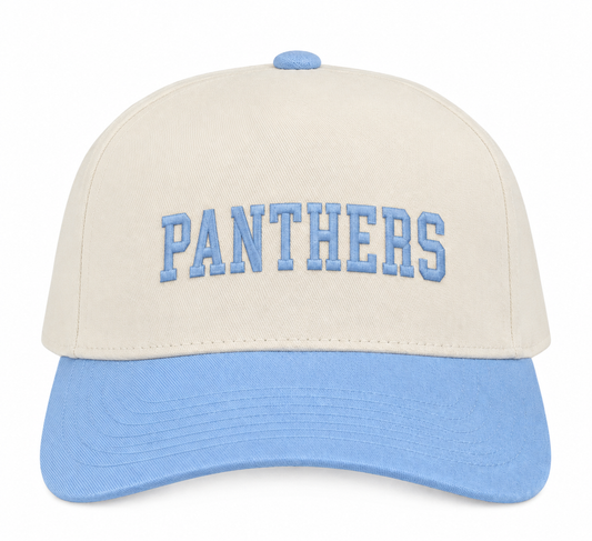 West Jefferson High School - PUFF Embroidered PANTHERS Design - Sky Blue Trucker Hat
