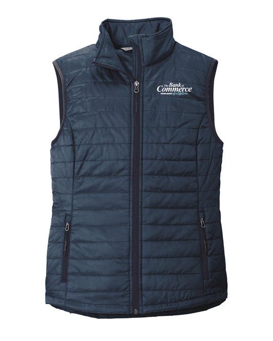 Bank of Commerce - Embroidered Pocket - WOMENS Port Authority Puffy Vest - L851