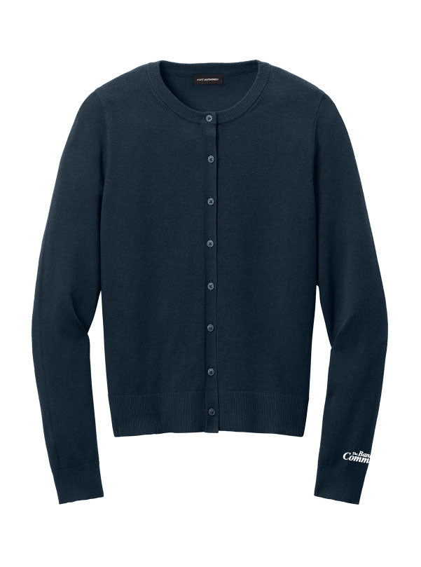 Bank of Commerce - Embroidered - LSW2870 Port Authority® Women’s Easy Care Crewneck Cardigan Sweater