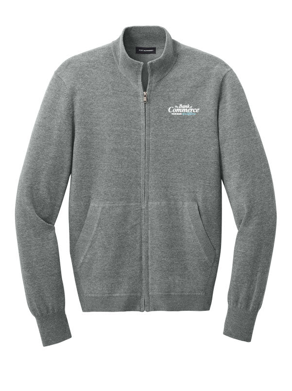 Bank of Commerce - Embroidered - SW2901 Port Authority® Unisex Easy Care Full-Zip Sweater