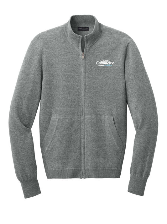 Bank of Commerce - Embroidered - SW2901 Port Authority® Unisex Easy Care Full-Zip Sweater