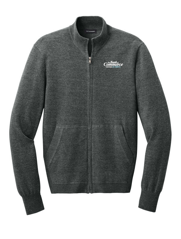 Bank of Commerce - Embroidered - SW2901 Port Authority® Unisex Easy Care Full-Zip Sweater