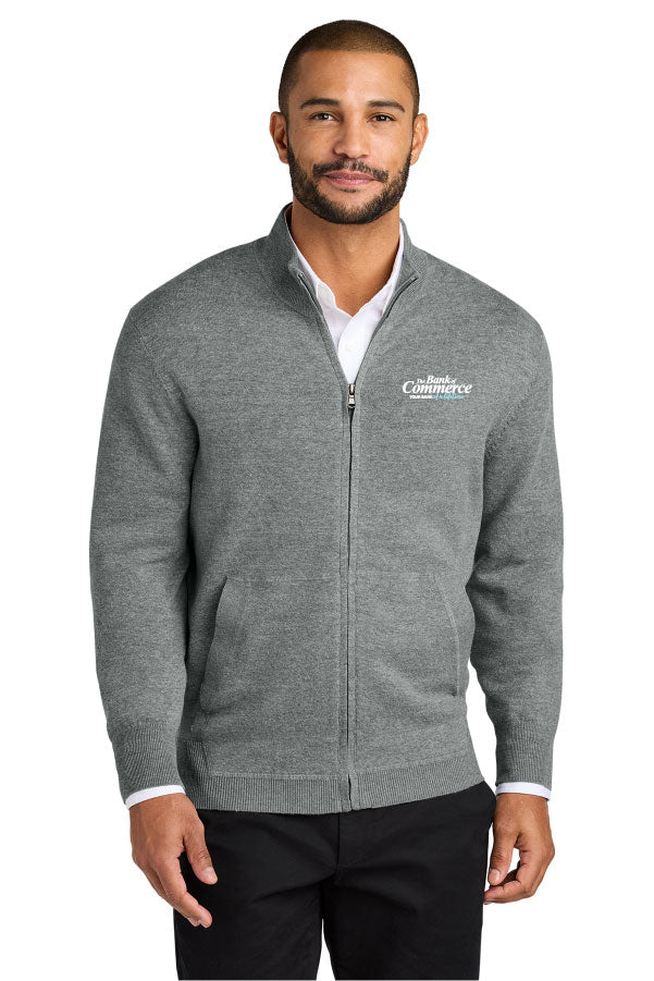 Bank of Commerce - Embroidered - SW2901 Port Authority® Unisex Easy Care Full-Zip Sweater
