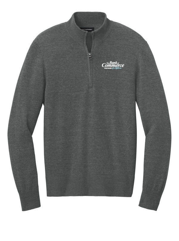 Bank of Commerce - Embroidered - SW2900 Port Authority® Unisex Easy Care 1/4-Zip Sweater