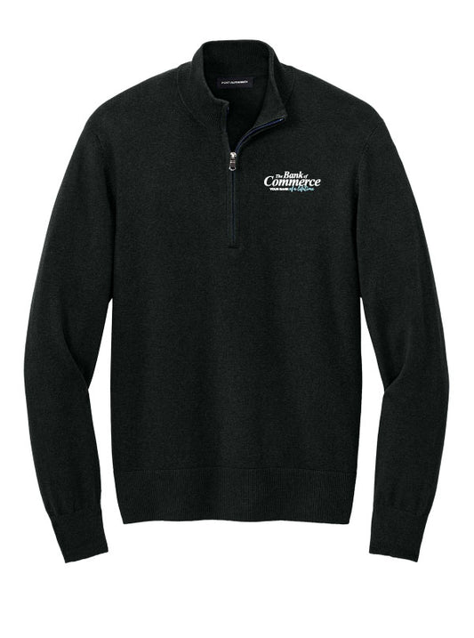 Bank of Commerce - Embroidered - SW2900 Port Authority® Unisex Easy Care 1/4-Zip Sweater