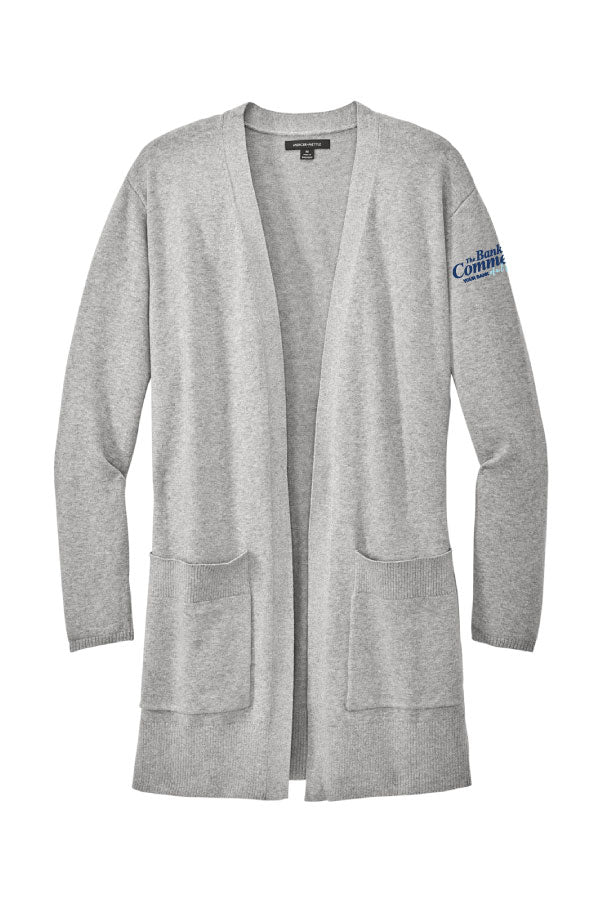 Bank of Commerce - Embroidered - MM3023 Mercer+Mettle® Women’s Open-Front Cardigan Sweater