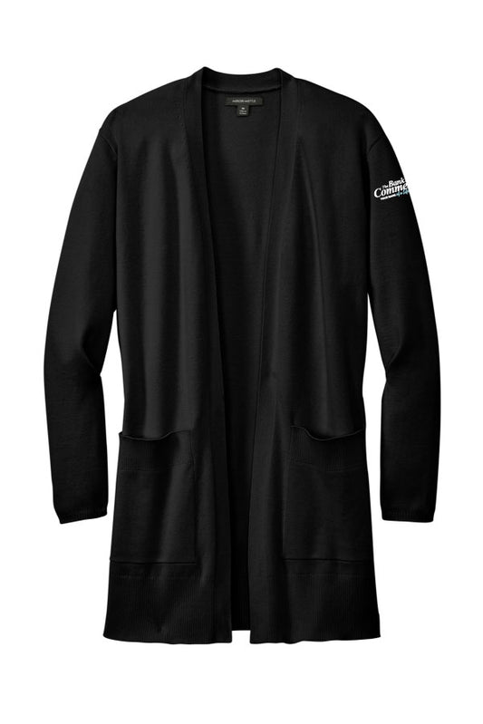 Bank of Commerce - Embroidered - MM3023 Mercer+Mettle® Women’s Open-Front Cardigan Sweater