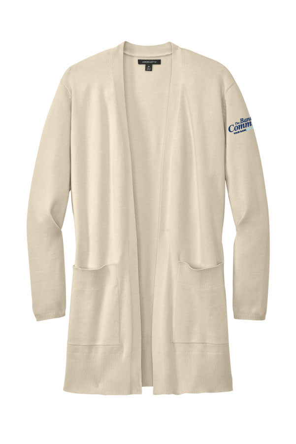 Bank of Commerce - Embroidered - MM3023 Mercer+Mettle® Women’s Open-Front Cardigan Sweater