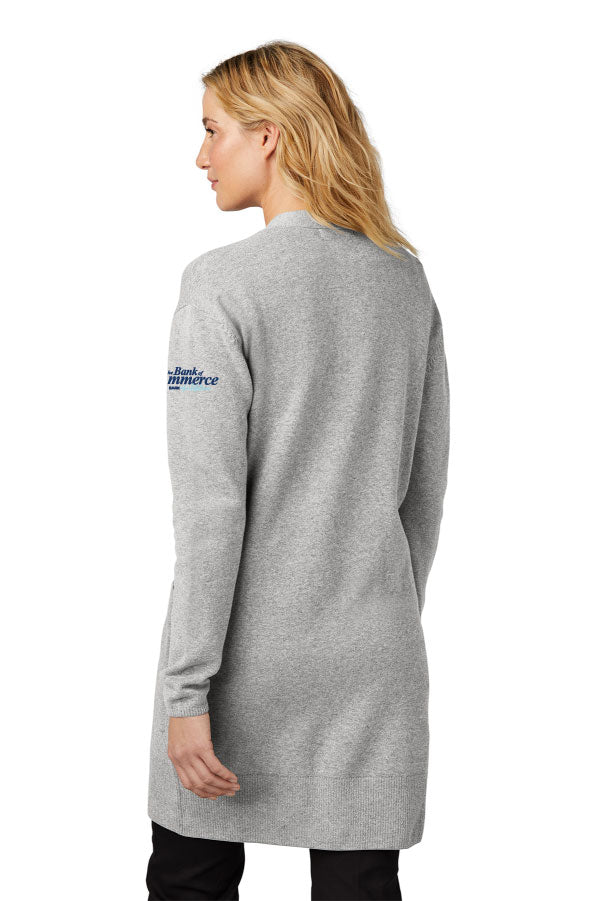 Bank of Commerce - Embroidered - MM3023 Mercer+Mettle® Women’s Open-Front Cardigan Sweater