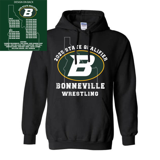 BONNEVILLE STATE WRESTLING QUALIFIER - BASIC Fleece HOODIE