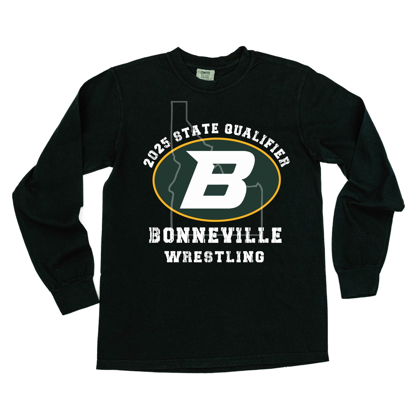 BONNEVILLE WRESTLING STATE QUALIFIER - Comfort Colors Long Sleeve