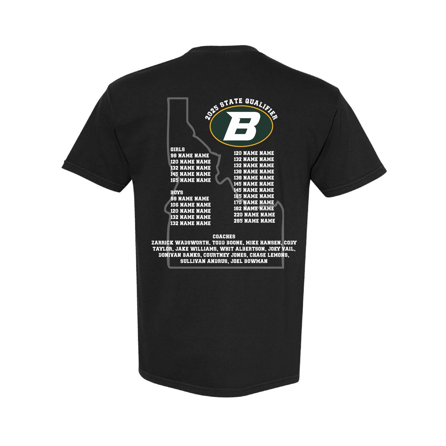 BONNEVILLE WRESTLING STATE QUALIFIER - Comfort Colors Tee