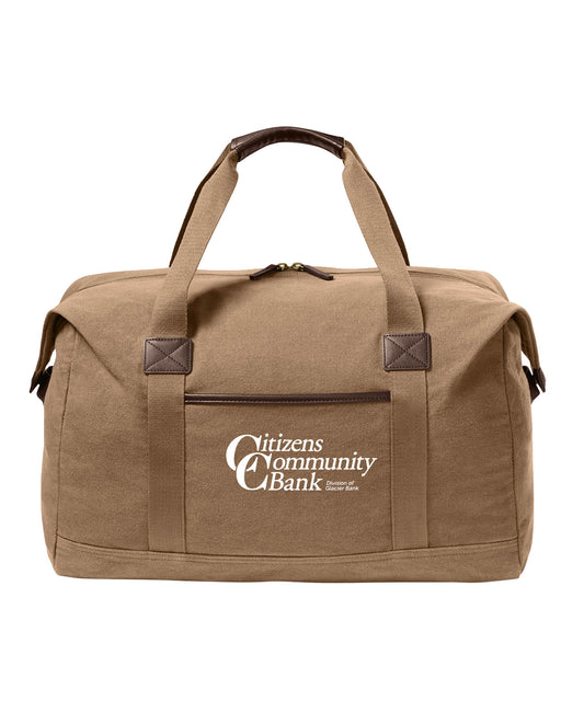 Citizens Community Bank - Tier 2 - Embroidered - Port Authority® Washed Canvas Duffel - BG8030