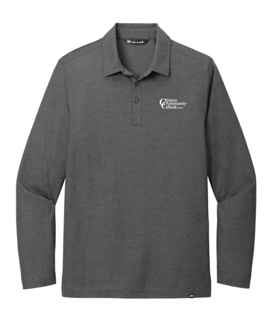 Citizens Community Bank - Tier 1 - Embroidered - TravisMathew Men's Oceanside Heather Long Sleeve Polo - TM1MZ343