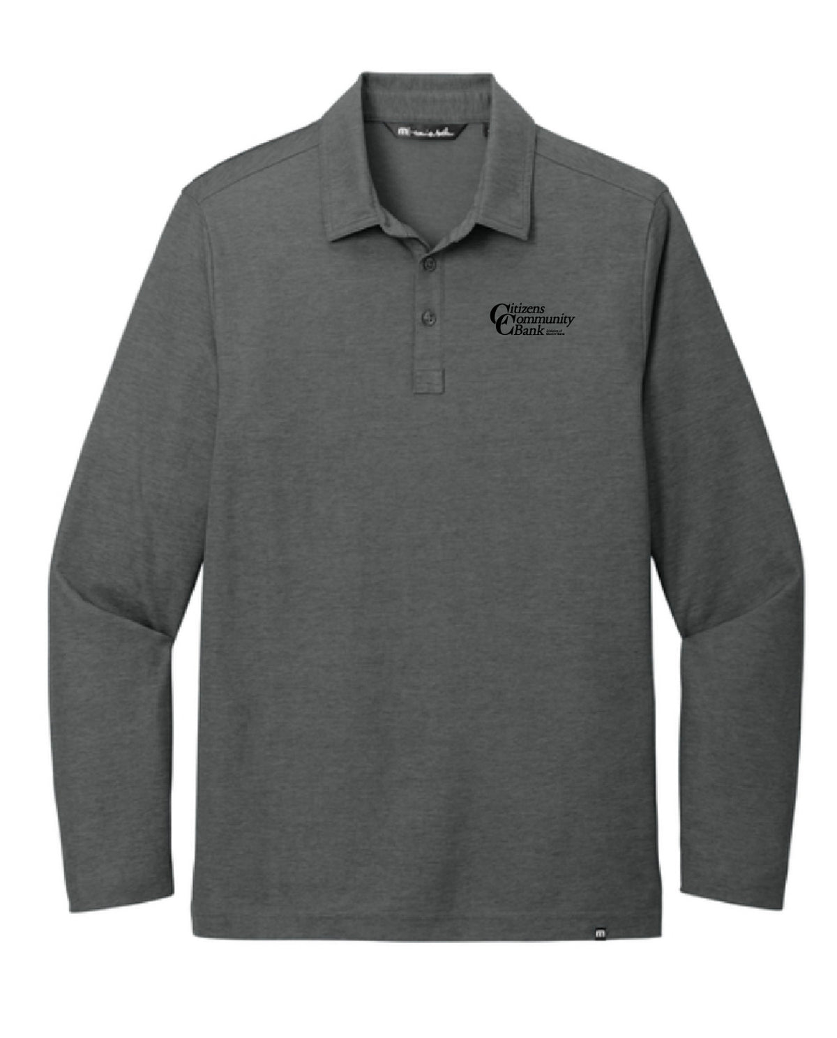 Citizens Community Bank - Tier 1 - Embroidered - TravisMathew Men's Oceanside Heather Long Sleeve Polo - TM1MZ343